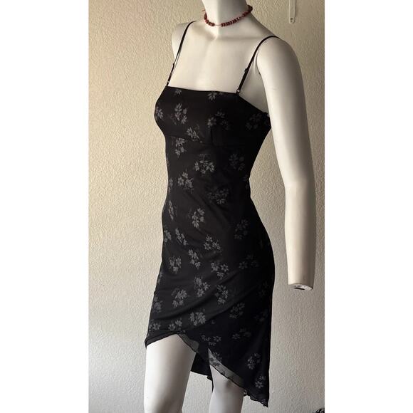 VTG 90’s Y2K City Triangles Babydoll Dress Small Fairy Whimsigoth Asymmetric - Picture 3 of 16